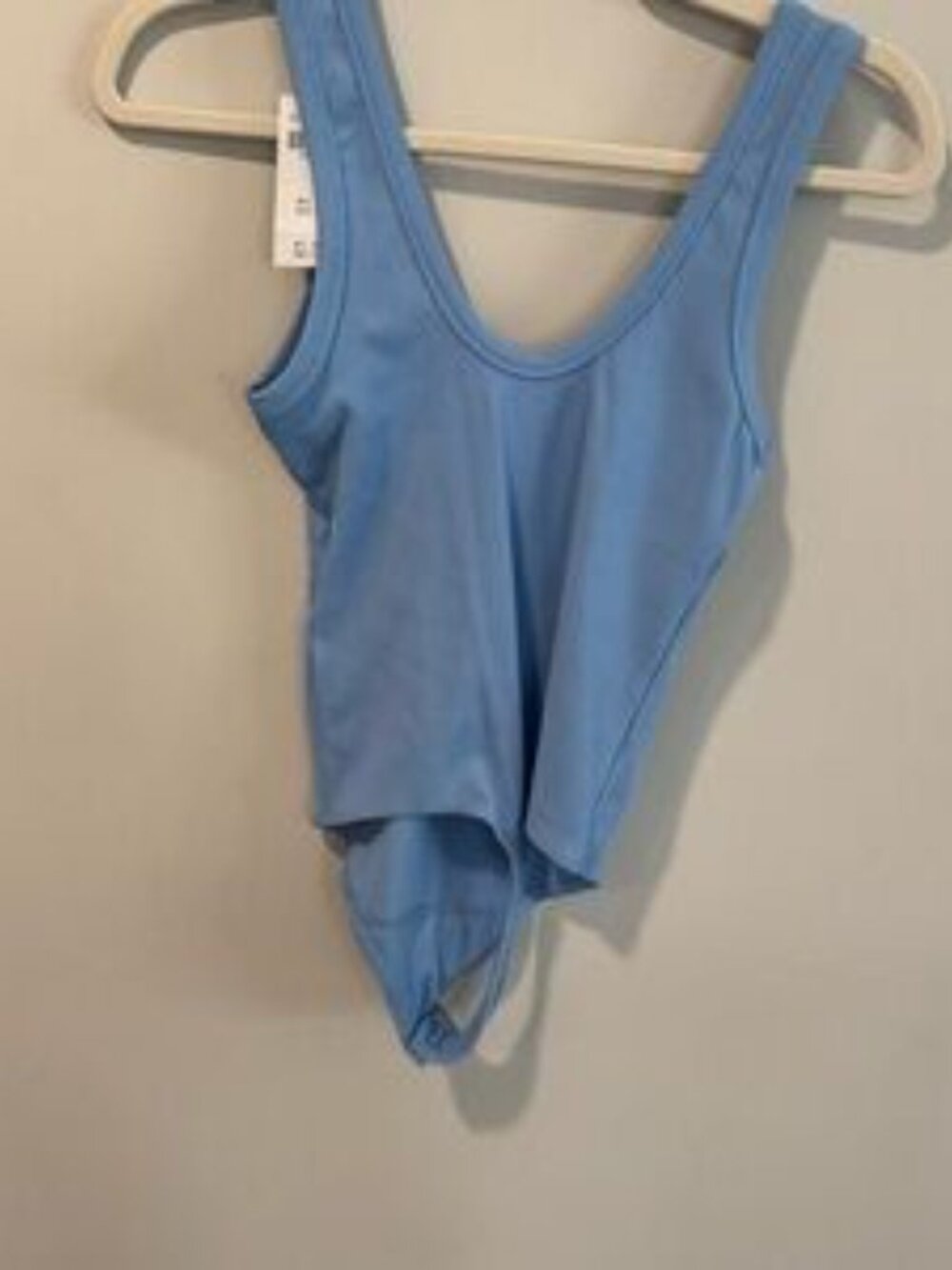 Light Blue Ribbed Bodysuit - Picture 5 of 5